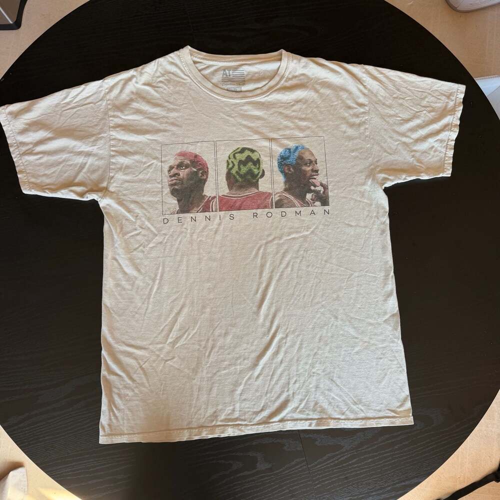 American Thrift Dennis Rodman Graphic T-Shirt Size XL